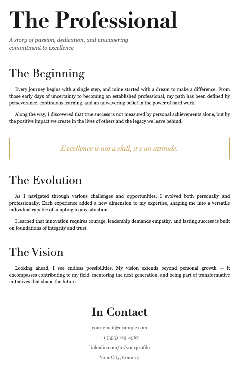 Editorial magazine self introduction